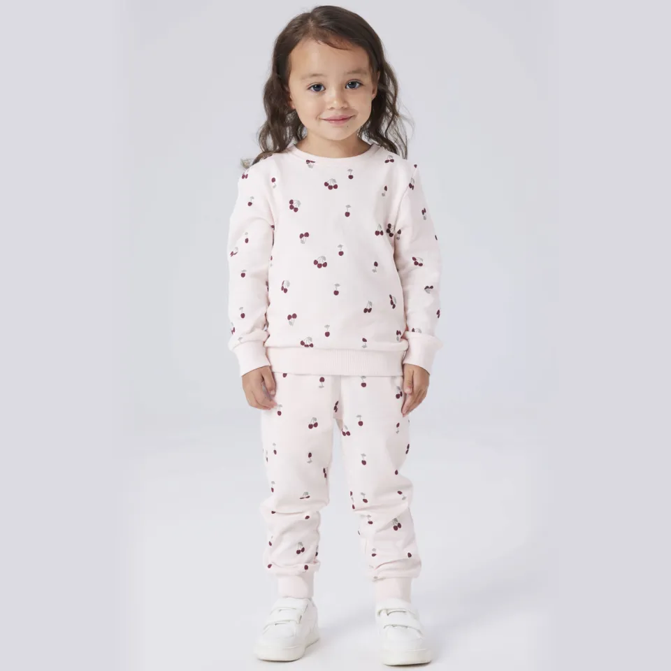 NAME IT MINI sweater met kersenprint lichtroze, foto 4
