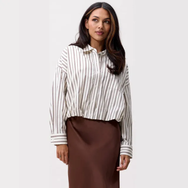 Catwalk Junkie gestreepte blouse crème