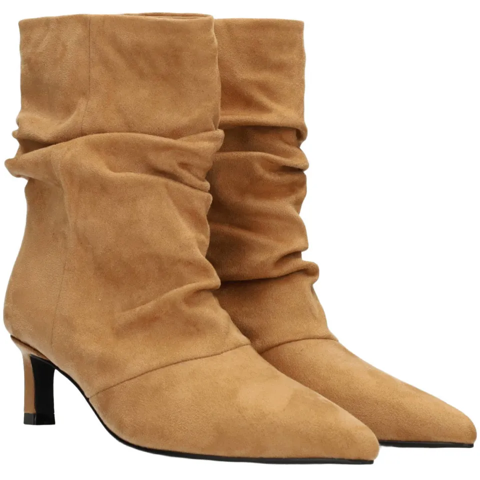 POSH by Poelman Laureen suèdelook laarzen met hak - camel, foto 3