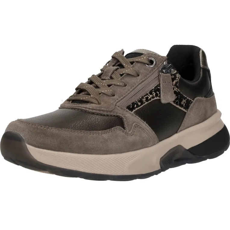 Gabor Rollingsoft veterschoenen taupe, foto 4