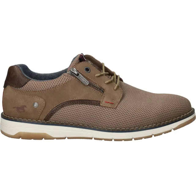 Mustang veterschoenen beige