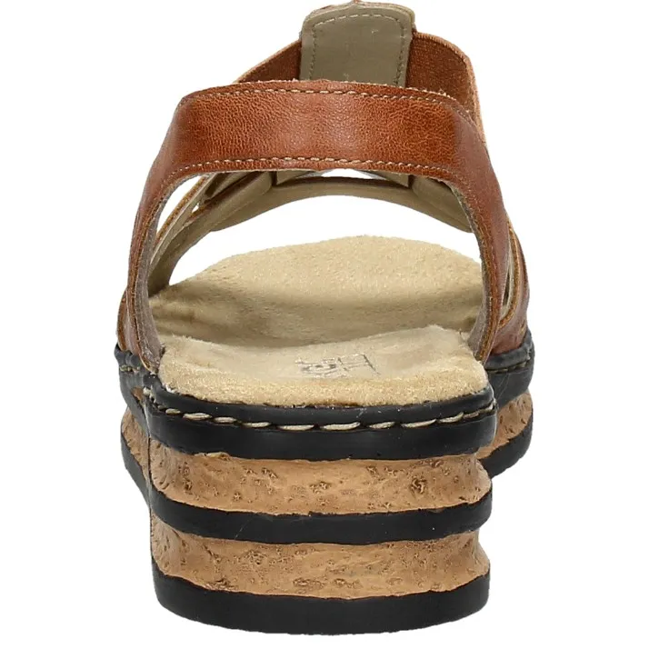 Rieker comfortabele sandalen cognac, foto 4