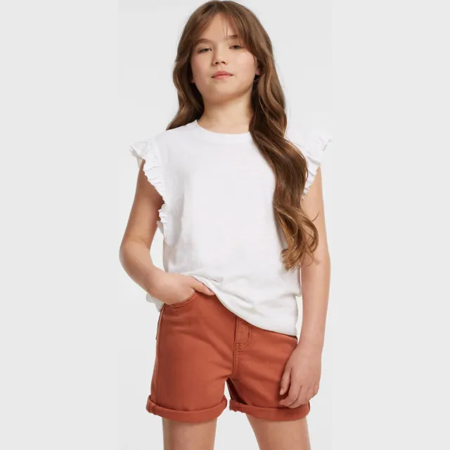 Anytime denim short teracotta