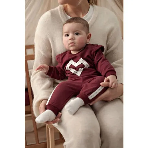 Feetje sweater My Little Love - bordeaux/wit, foto 4