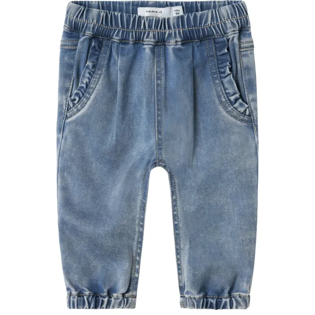 NAME IT BABY NBFROSE regular fit jeans met ruches - mediumblauw Medium blue denim