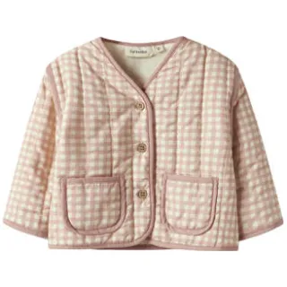 Lil' Atelier geruite quilted tussenjas roze