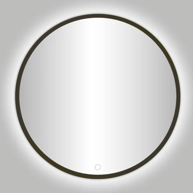 Best Design Badkamerspiegel Best Design Venetie LED Verlichting 80x80 cm Rond Gunmetal