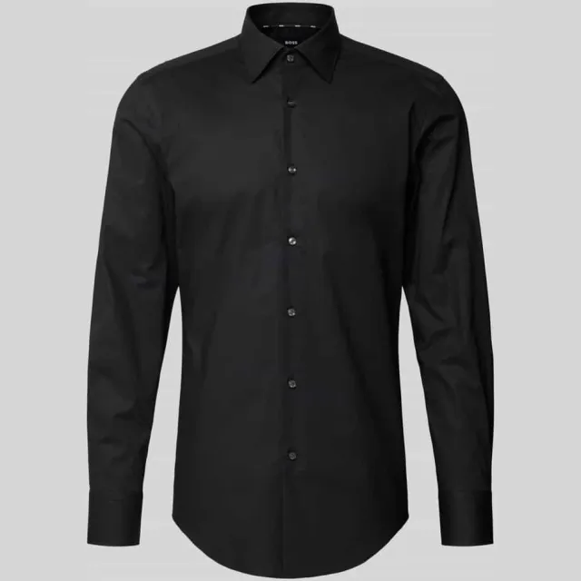 Boss slim fit zakelijk overhemd met extra lange mouw zwart, foto 2