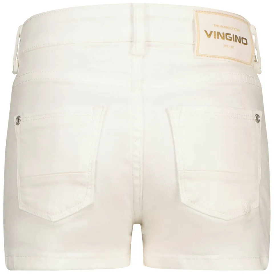 Vingino denim regular high waist short wit, foto 4