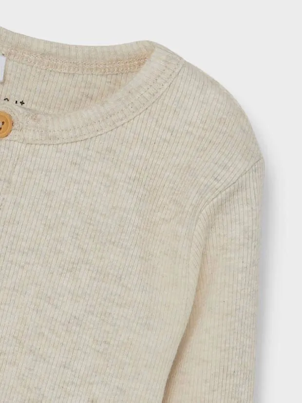 NAME IT MINI longsleeve NMMKAB beige melange, foto 6