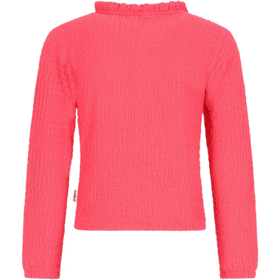B.Nosy Tilsa longsleeve met ruches koraalrood, foto 3