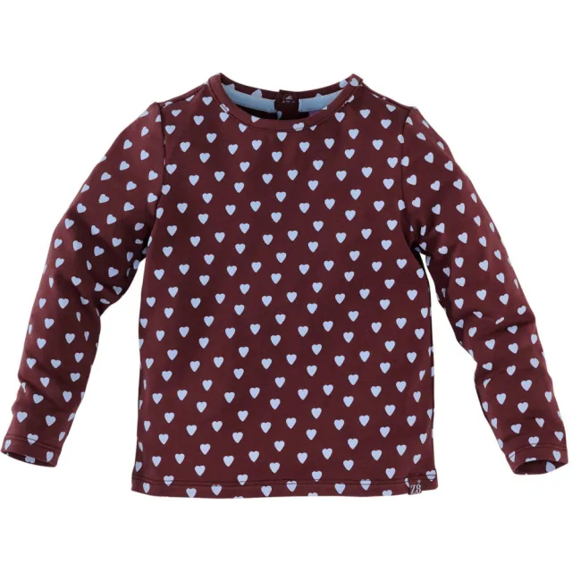Z8 mini longsleeve Madelief donkerrood donkerrood/lichtblauw, foto 2