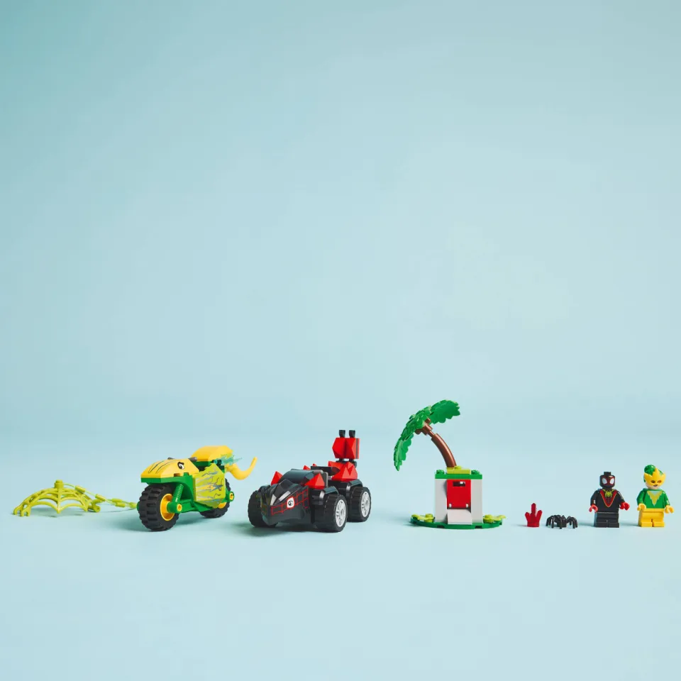Lego Marvel Spidey en zijn geweldige vriendjes Spin en Electro achtervolging met dinosaurusvoertuigen 11198, foto 7