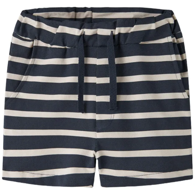 NAME IT MINI NMMVOLO gestreepte casual short donkerblauw