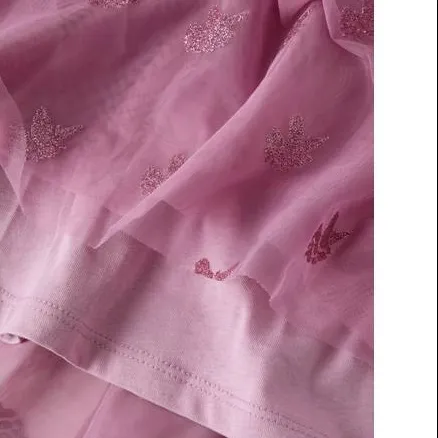 NAME IT MINI A-lijn jurk met glitters roze, foto 4