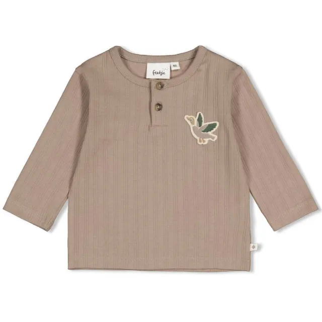 Feetje Wiggle and Waddle longsleeve taupe Grijs
