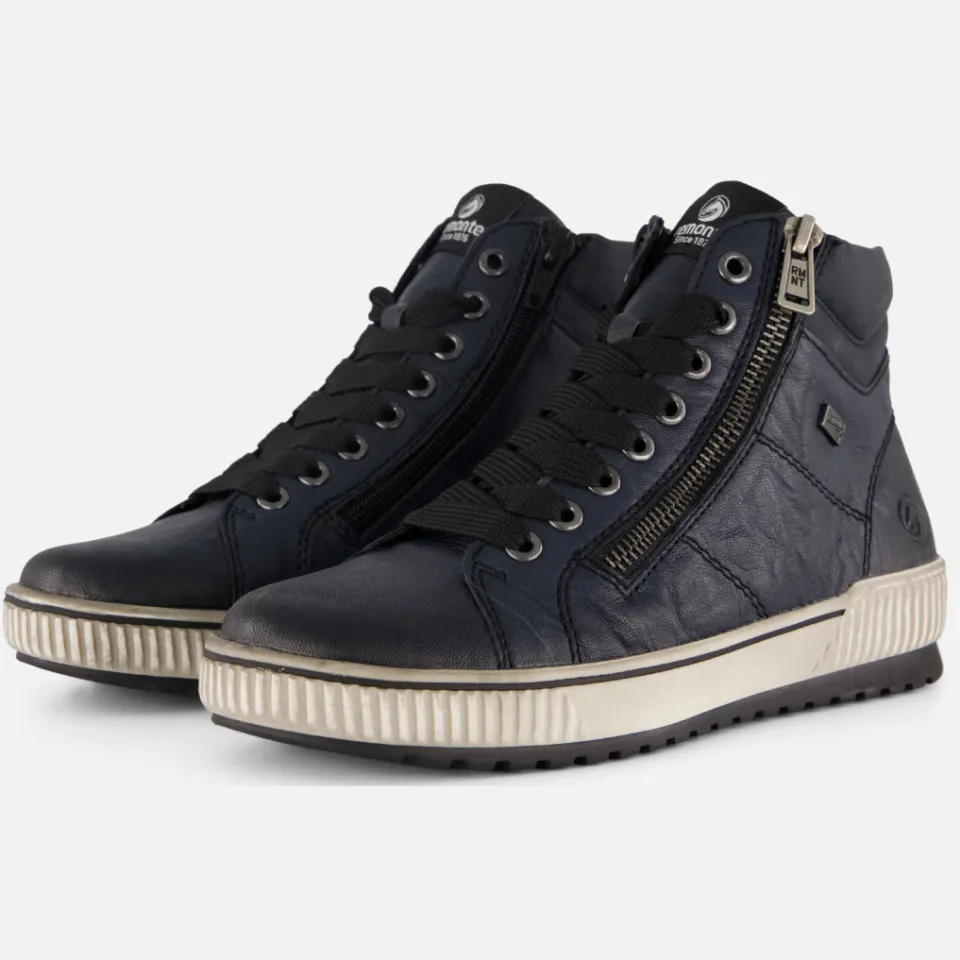 Remonte veterboots blauw