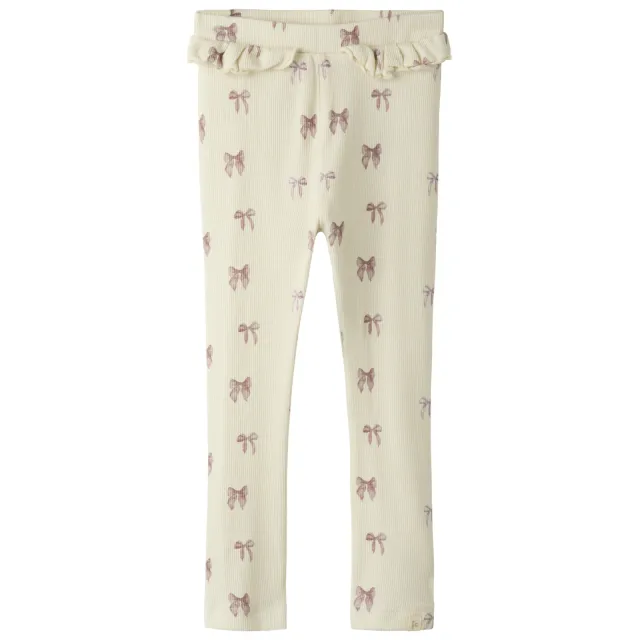 Lil' Atelier Mini Nmfgavo Efi legging ecru Ecru/paars