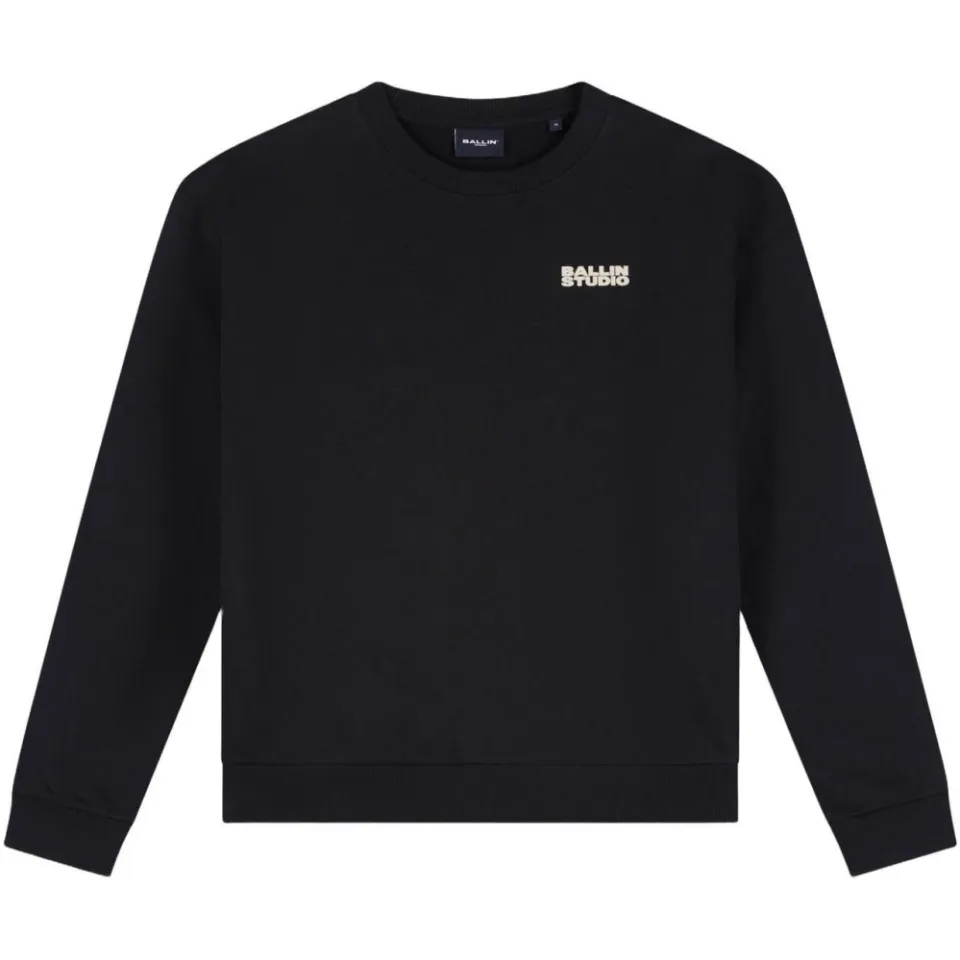 Ballin sweater met backprint - zwart, foto 2