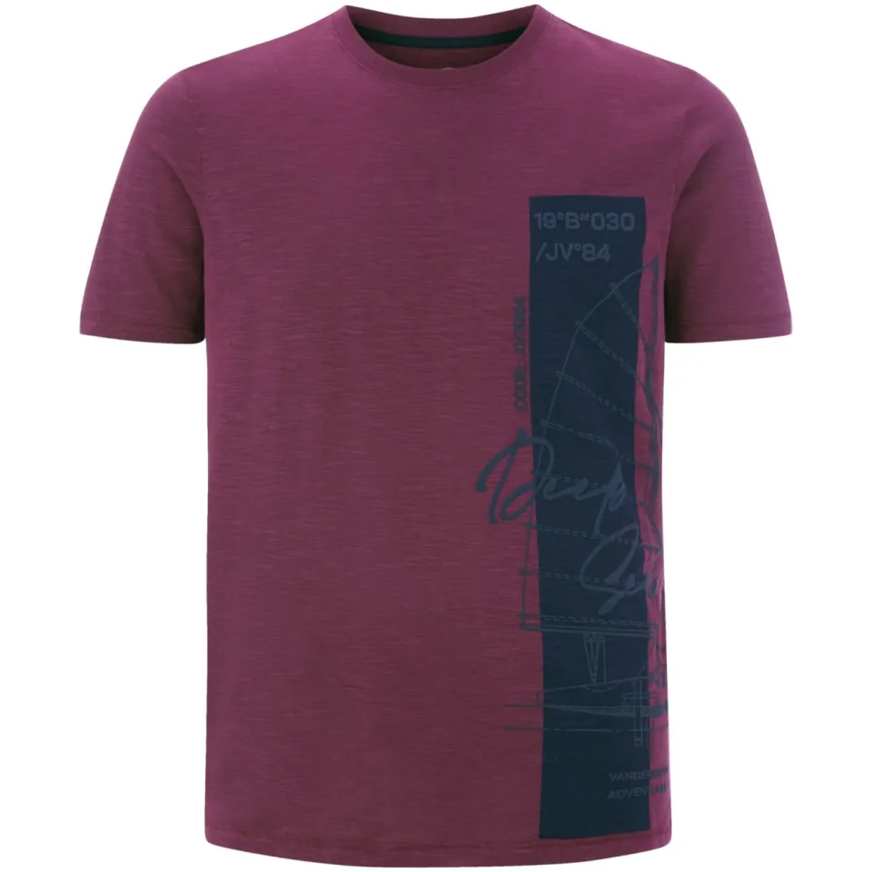 Jan Vanderstorm Baljan T-shirt donkerrood, foto 2