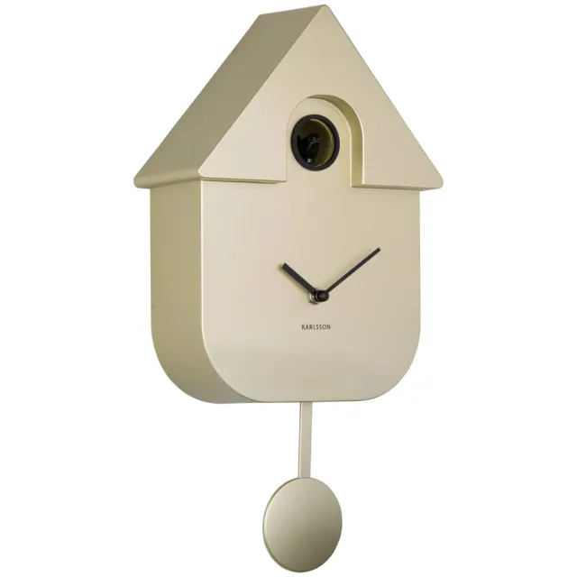 Karlsson Modern Cuckoo Metallic wandklok beige