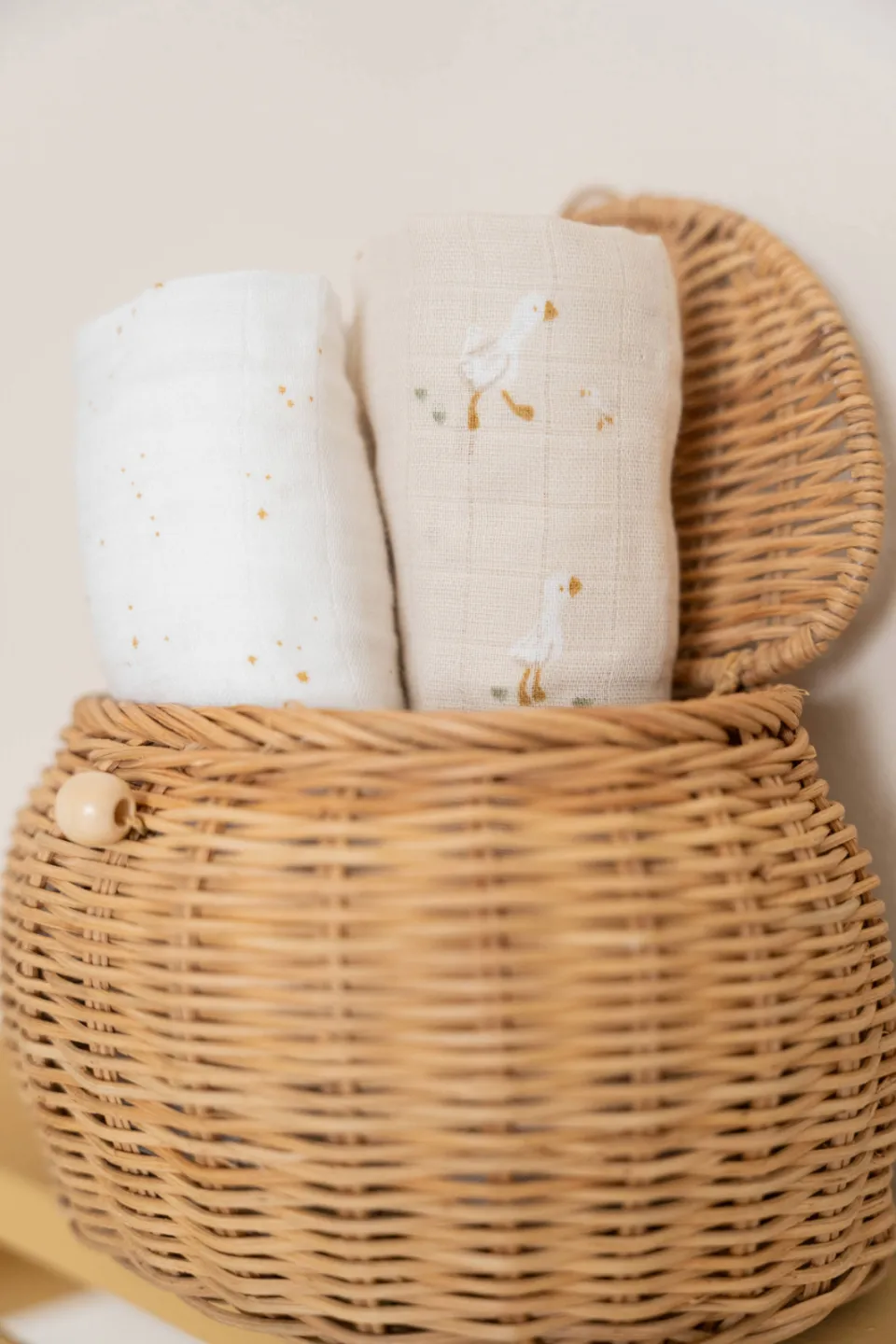 Little Dutch hydrofiele swaddle doek Little Goose beige, foto 2
