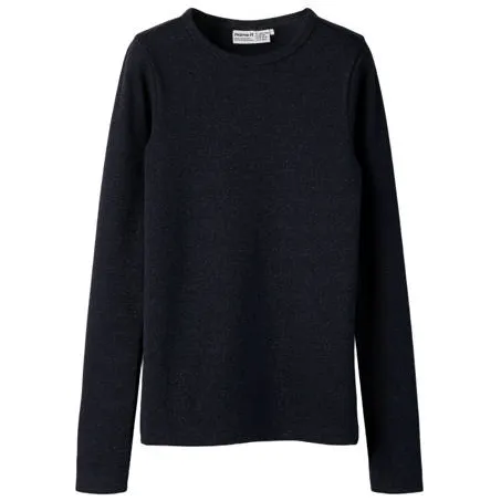 NAME IT rechtvallende longsleeve donkerblauw