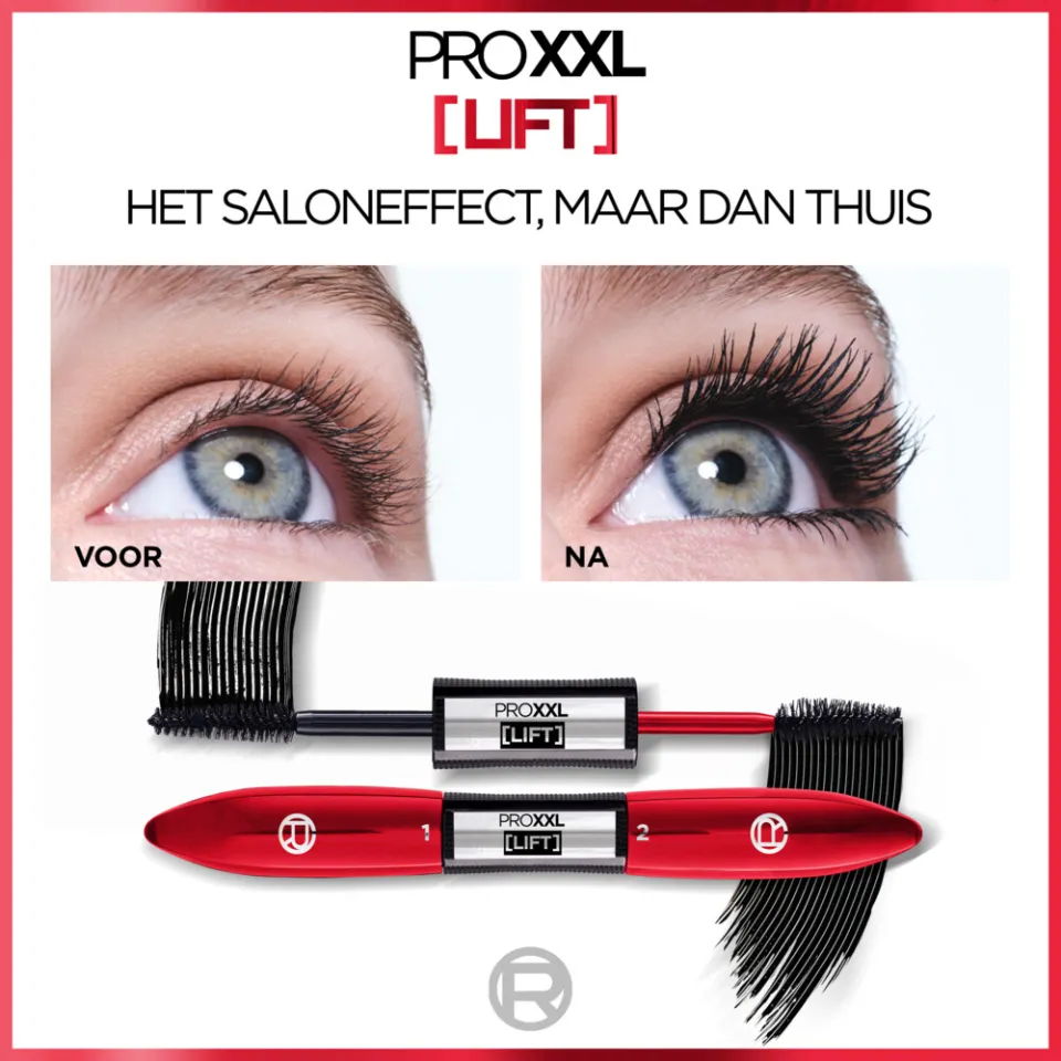 L'oréal Paris Pro XXL Lift mascara zwart, foto 3