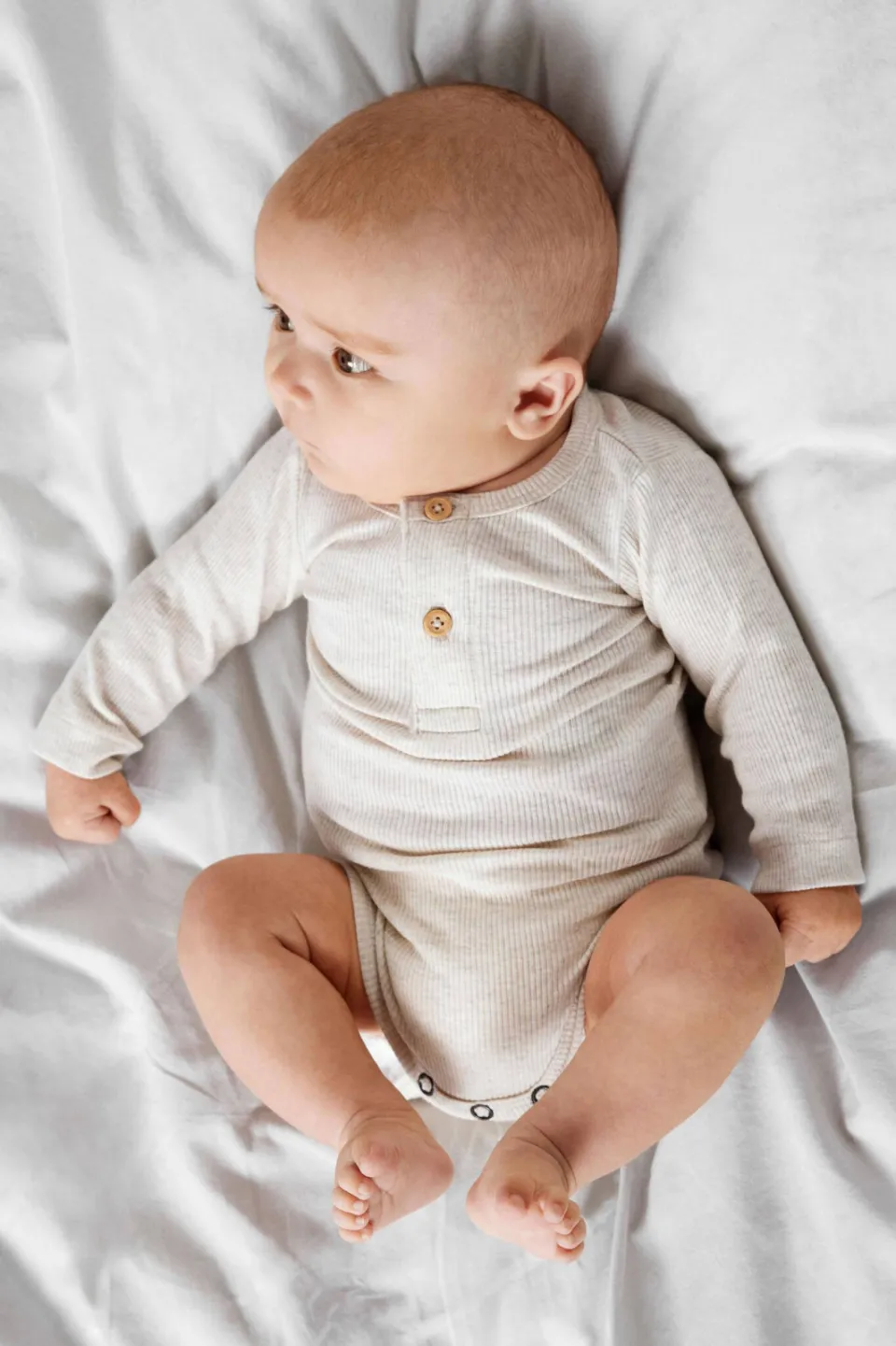 NAME IT BABY romper NBMKAB ecru melange Peyote Melange
