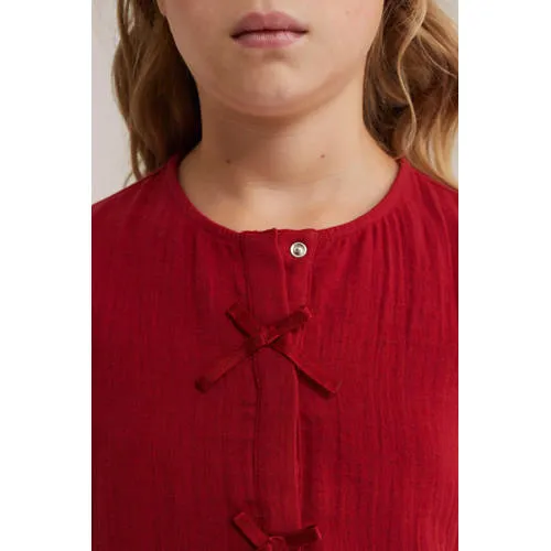 WE Fashion blouse met ruches rood, foto 5