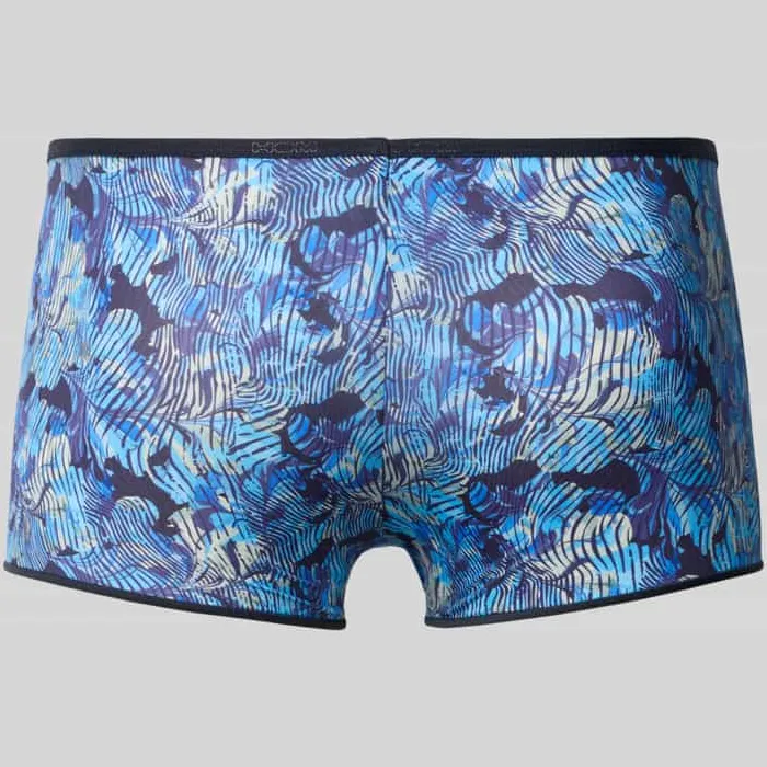 Hom Slim Fit trunks met logodetail oceaanblauw, foto 3
