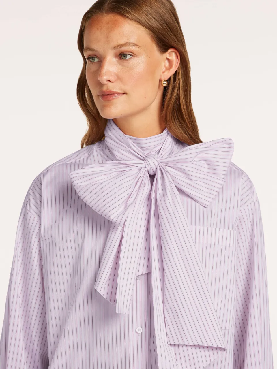 Beaumont gestreepte blouse lichtroze/ecru, foto 5