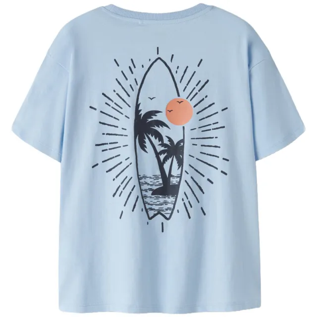 NAME IT KIDS T-shirt met backprint lichtblauw, foto 2