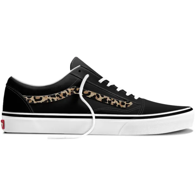 Vans Old Skool sneakers met panterprint zwart