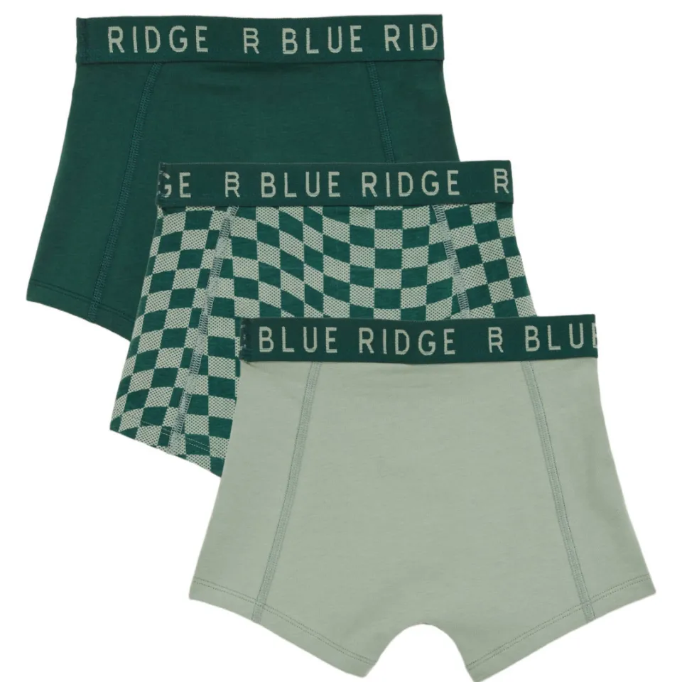 WE Fashion Blue Ridge boxershort donkergroen Donkergroen/lichtgroen