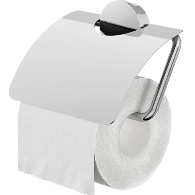 Geesa Opal toiletrolhouder met klep chroom