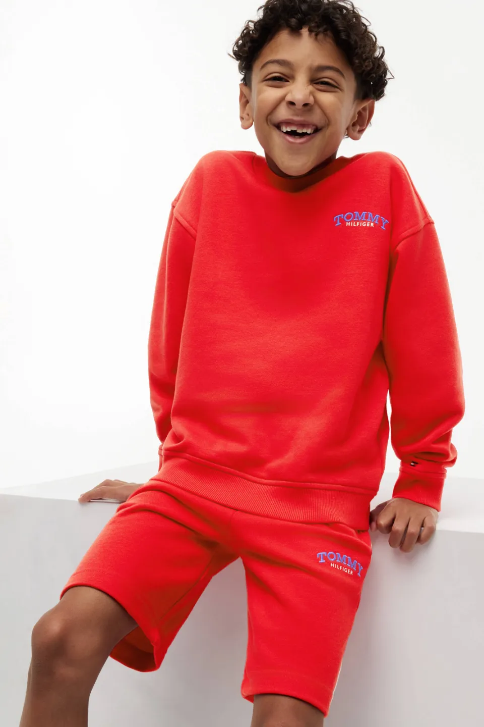 Tommy Hilfiger sweatshort rood, foto 3