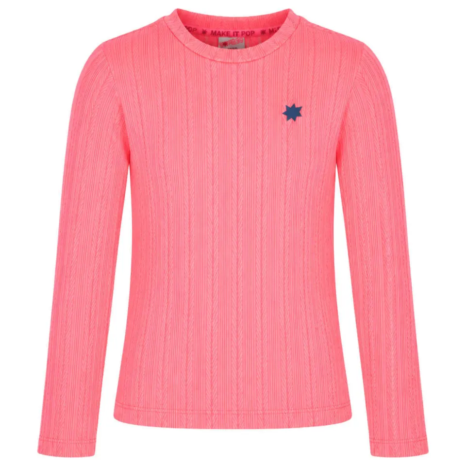 B.Nosy aansluitende longsleeve koraalroze, foto 2