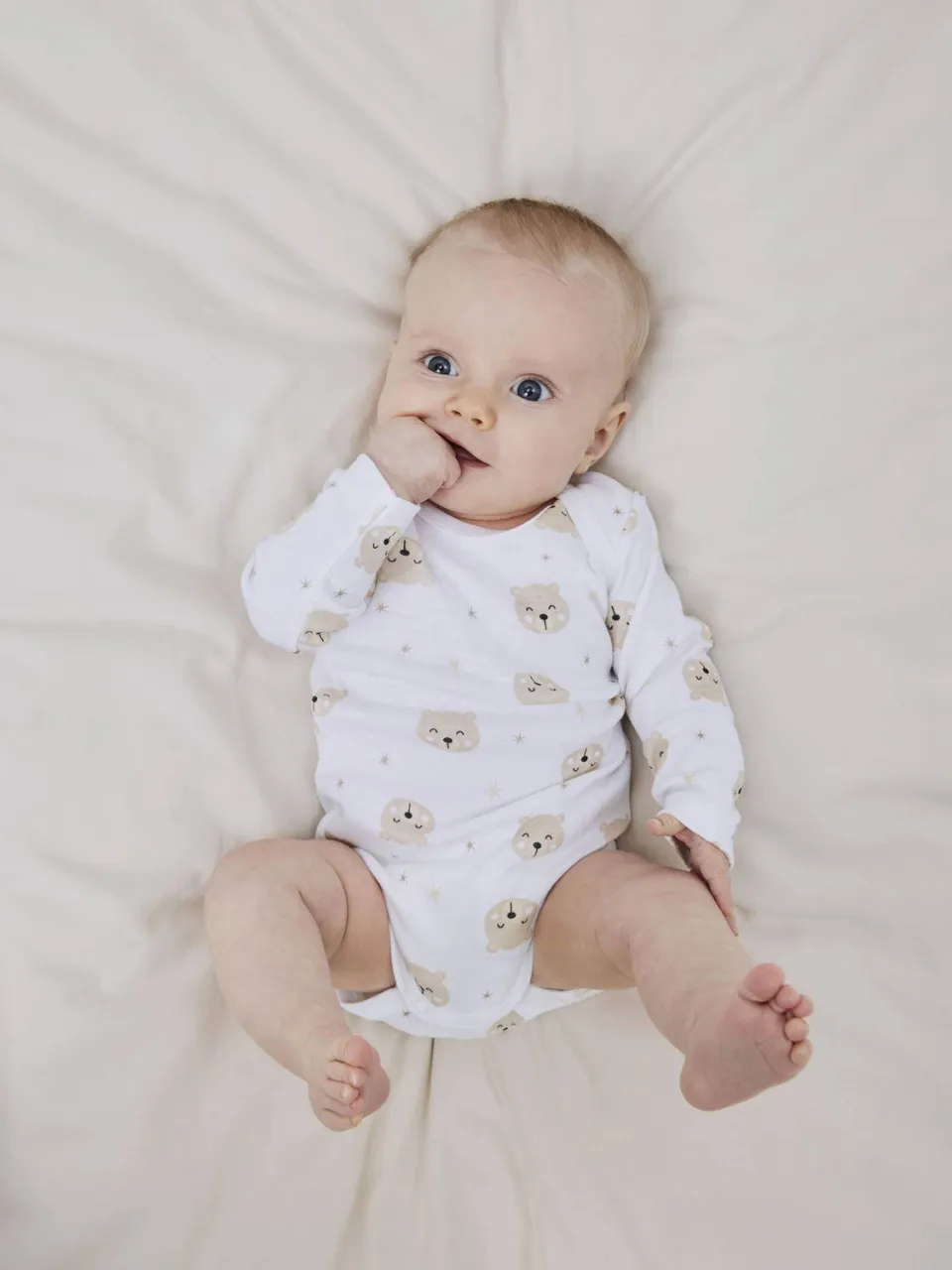 NAME IT BABY romper NBNBODY - zand/wit (set van 3), foto 6