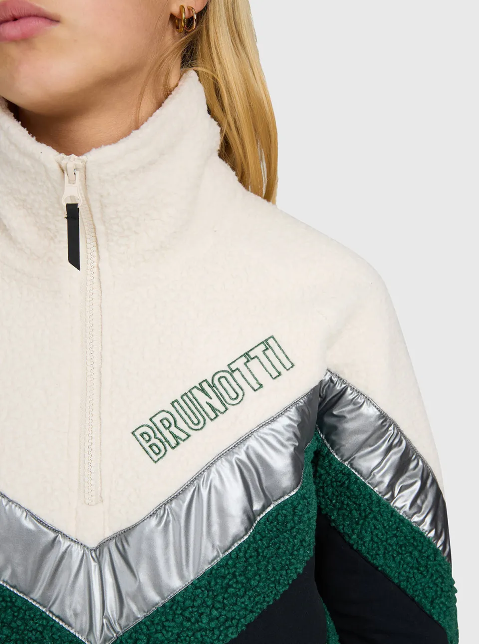 Brunotti Sandy fleece sweater - groen, foto 5