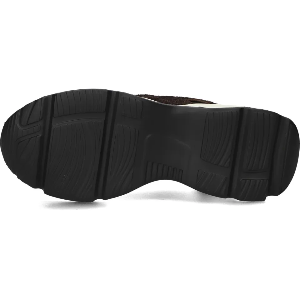 Nubikk Ross Zay chunky leren sneakers donkerbruin bruin, foto 8
