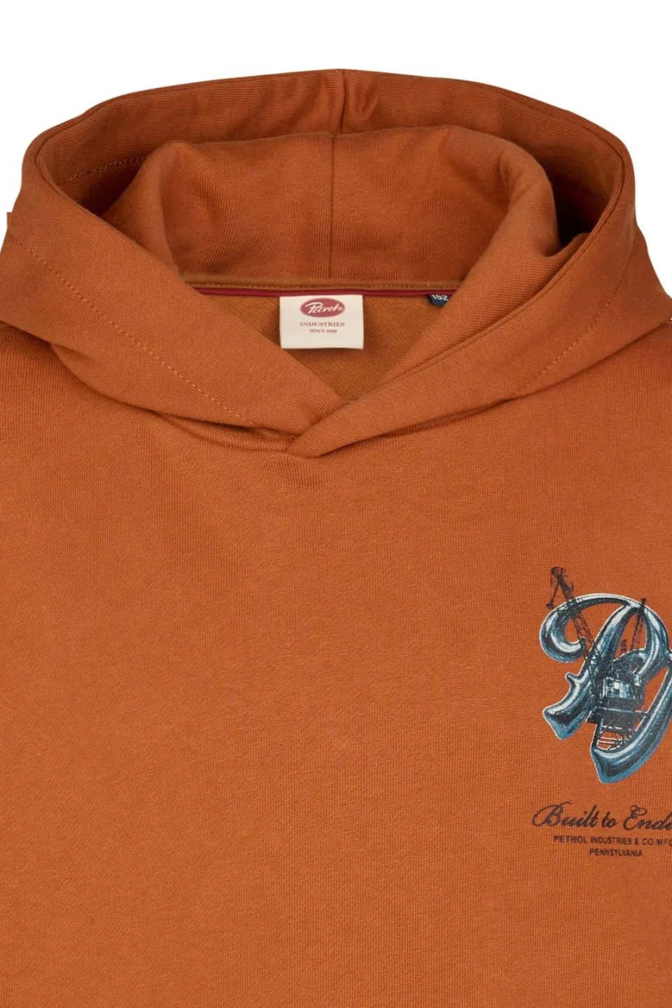 Petrol Industries hoodie met backprint - oranje, foto 7