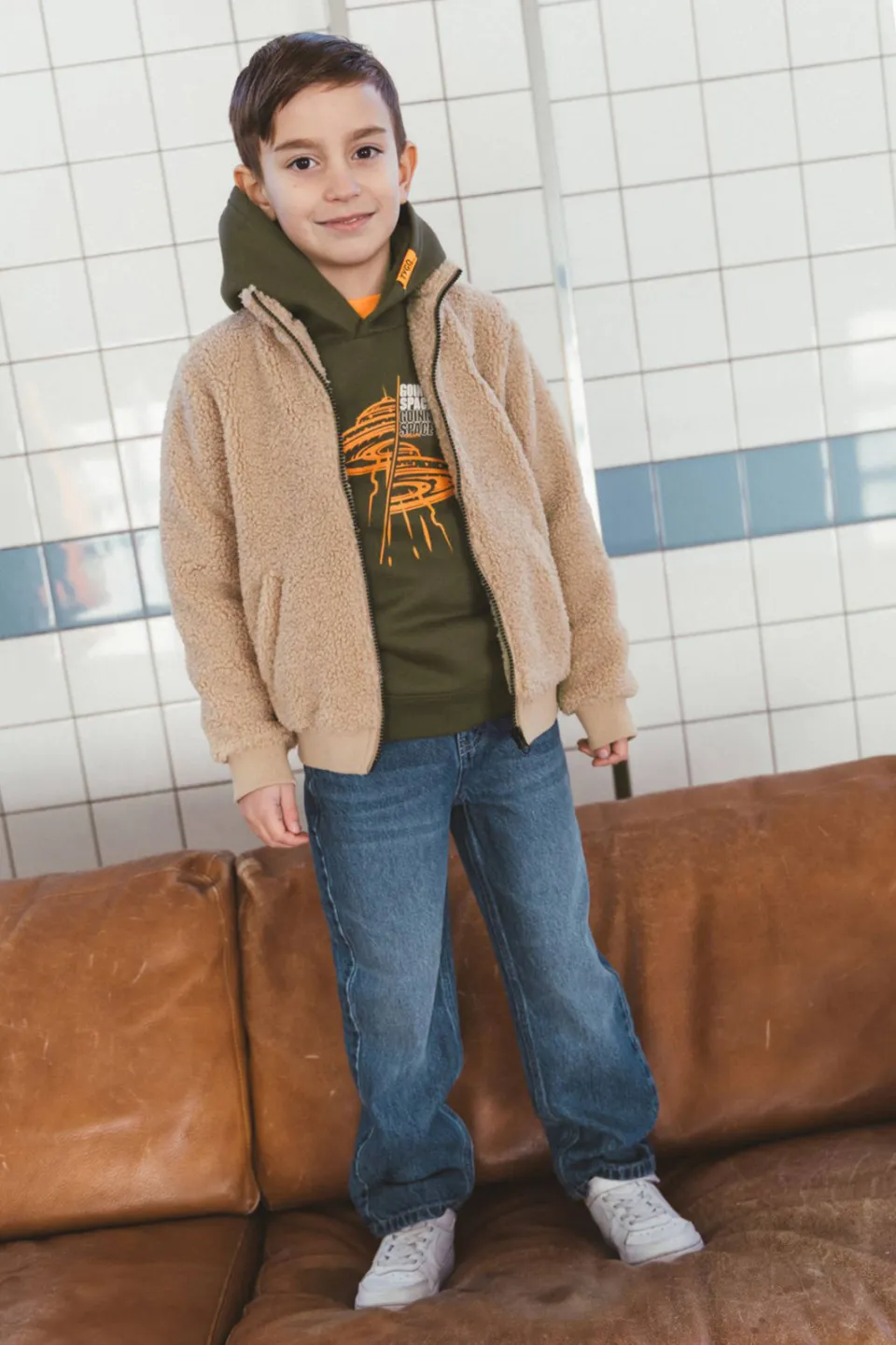 TYGO & vito hoodie met print - olijfgroen, foto 5