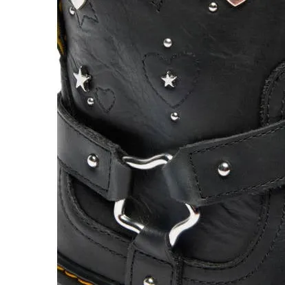 Dr. Martens Genaya Hs J leren enkelboots met profielzool en studs - zwart, foto 4