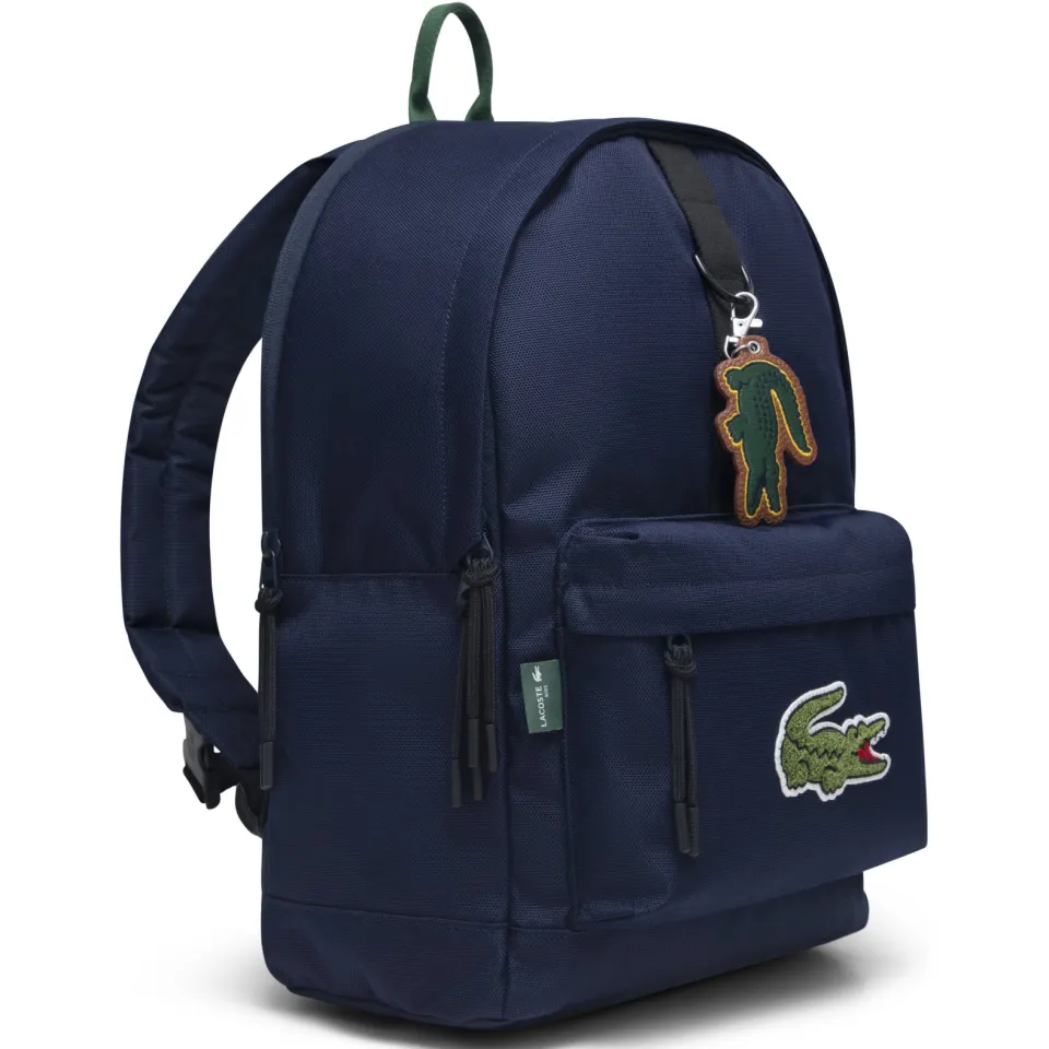 Lacoste katoenen rugzak donkerblauw