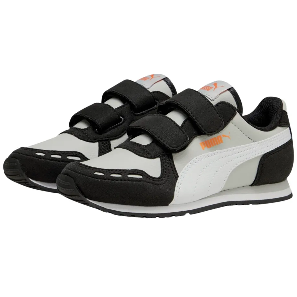 Puma Cabana Racer SL 20 imitatieleren sneakers - lichtgrijs/wit/zwart, foto 3