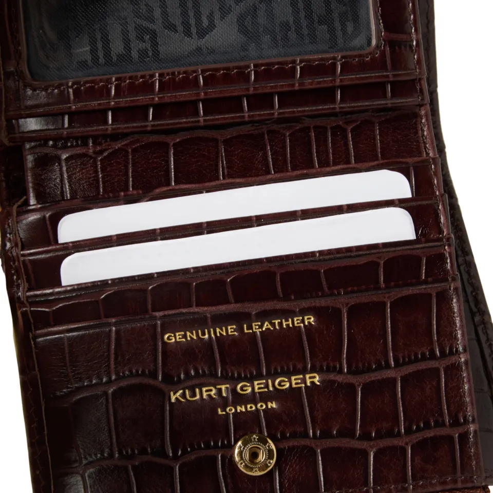 Kurt Geiger portemonnee Shoreditch donkerbruin, foto 5