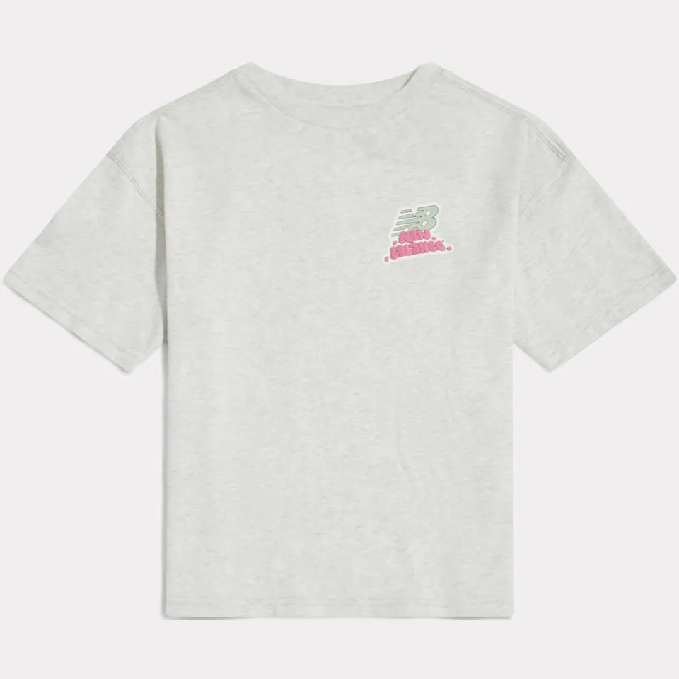 New Balance T-shirt met backprint ecru, foto 3