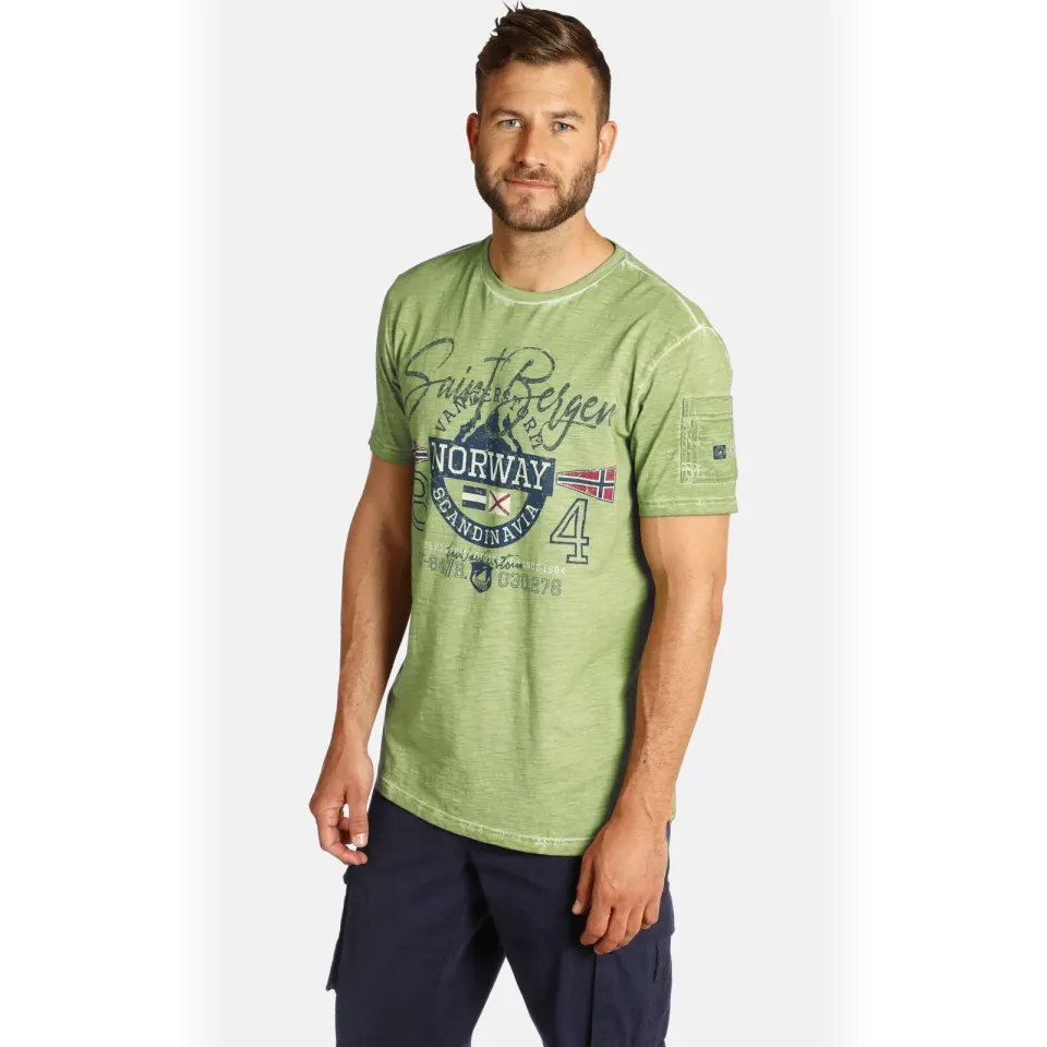 Jan Vanderstorm Helgo t-shirt olijf Olijfgroen