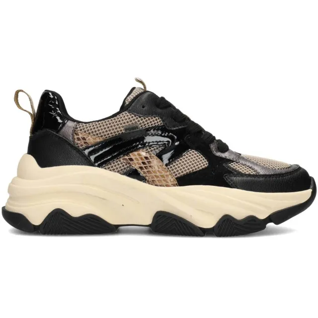 POSH by Poelman Gigi chunky sneakers zwart/beige